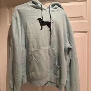 The Black Dog Sky Blue Sweatshirt with Black Logo